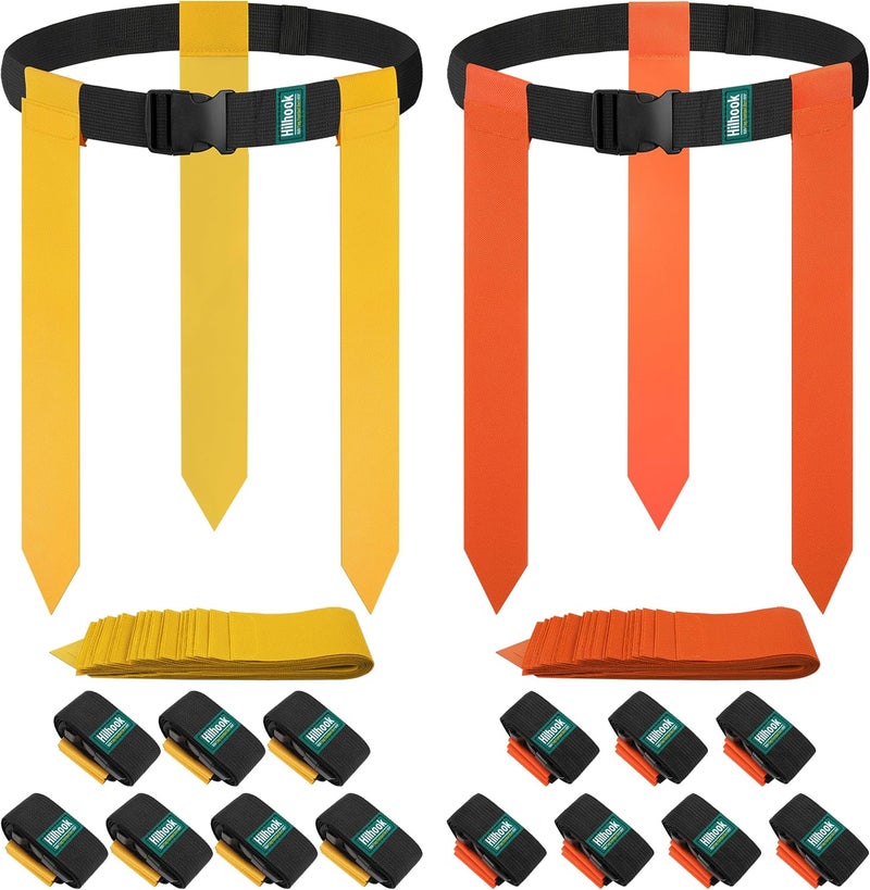 Hilhook Flag Football Belts, 14 Player Flag Football Set with 42 Flags for Kids Youth and Adults Training Equipment - Image 1